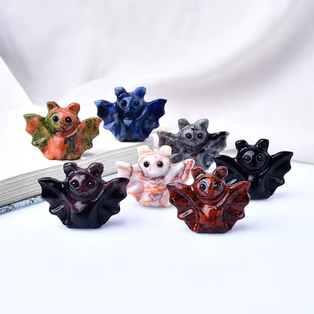 Hand Crafted Crystal Bat Figures