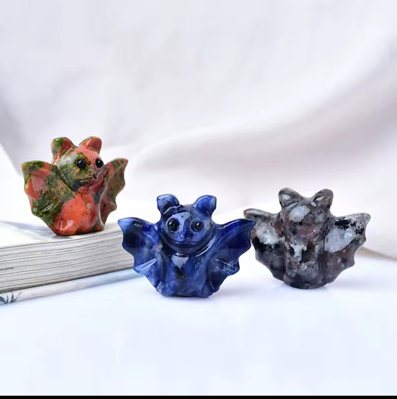Hand Crafted Crystal Bat Figures