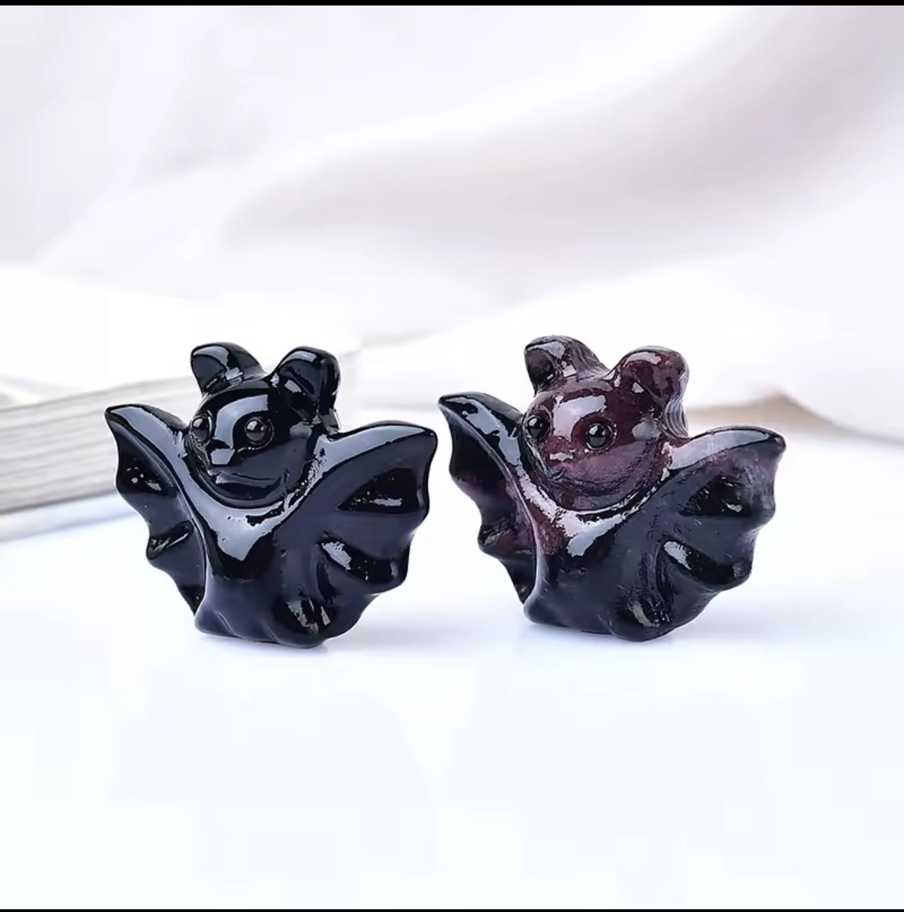 Hand Crafted Crystal Bat Figures