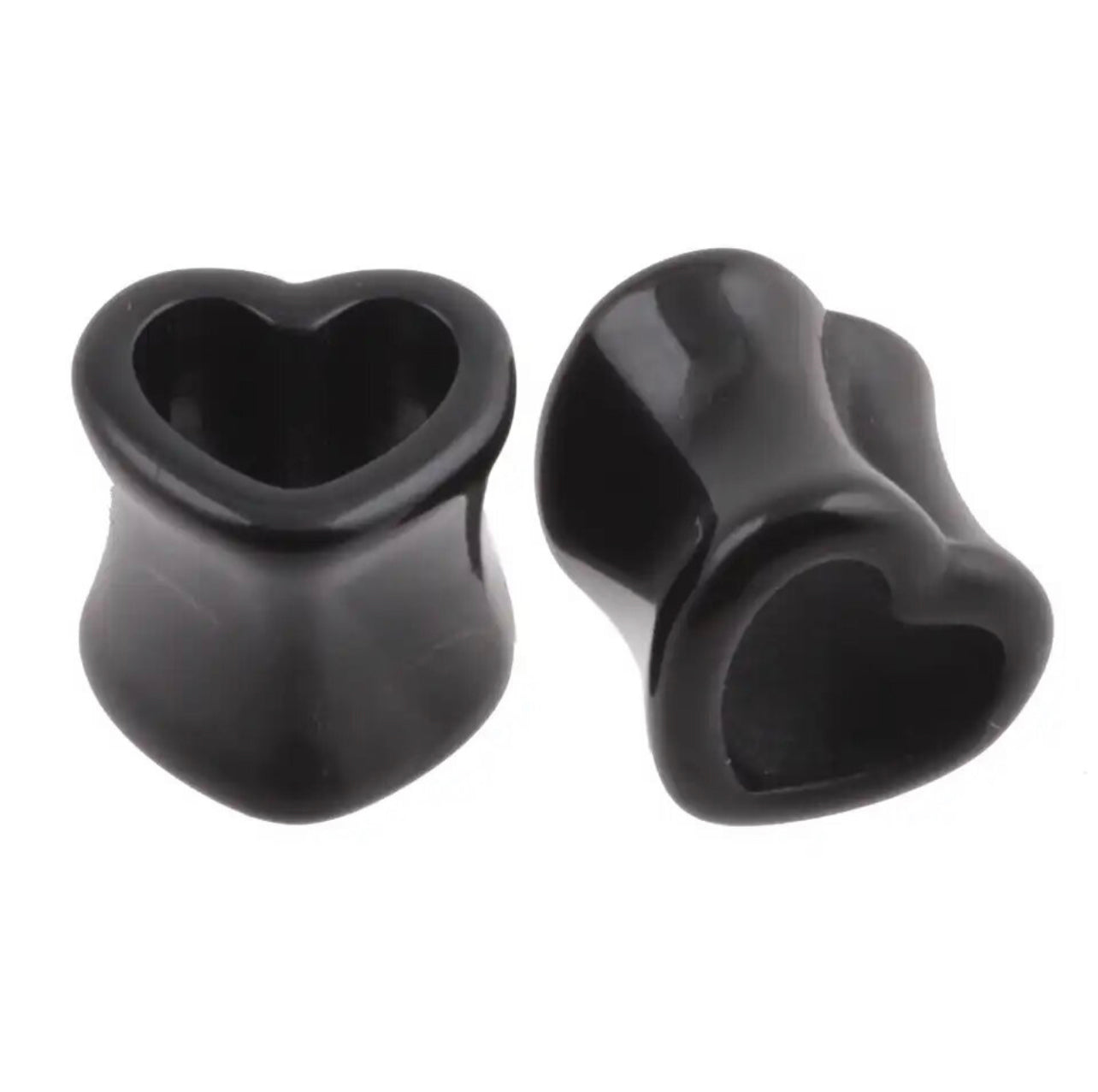 ACRYLIC Heart ear Plugs/tunnels  (Single or Pair)