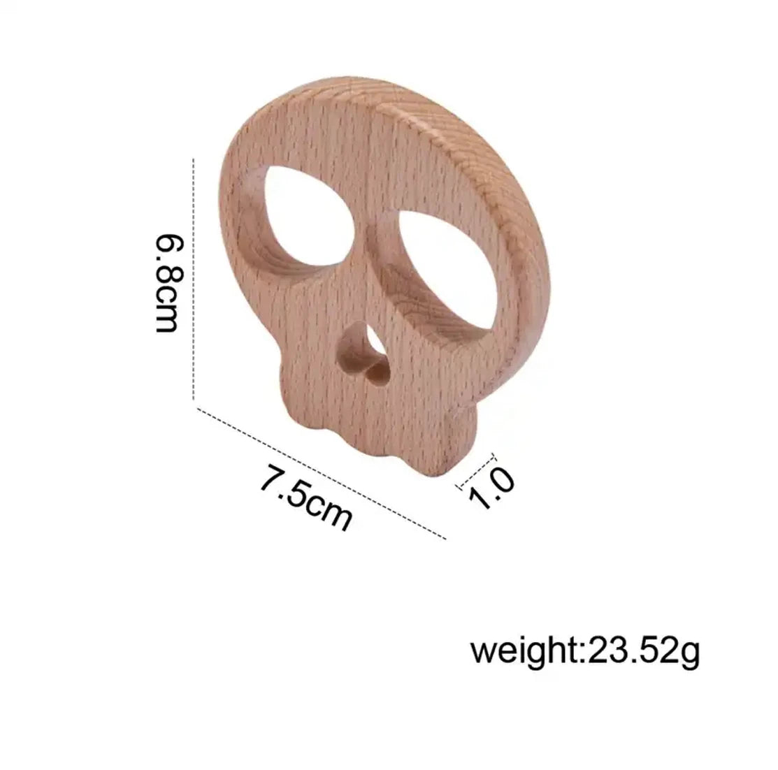 Skull teething ring