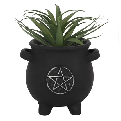 Cauldron Pentagram plant pot