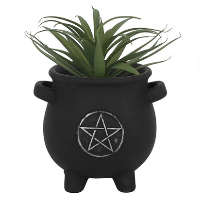 Cauldron Pentagram plant pot