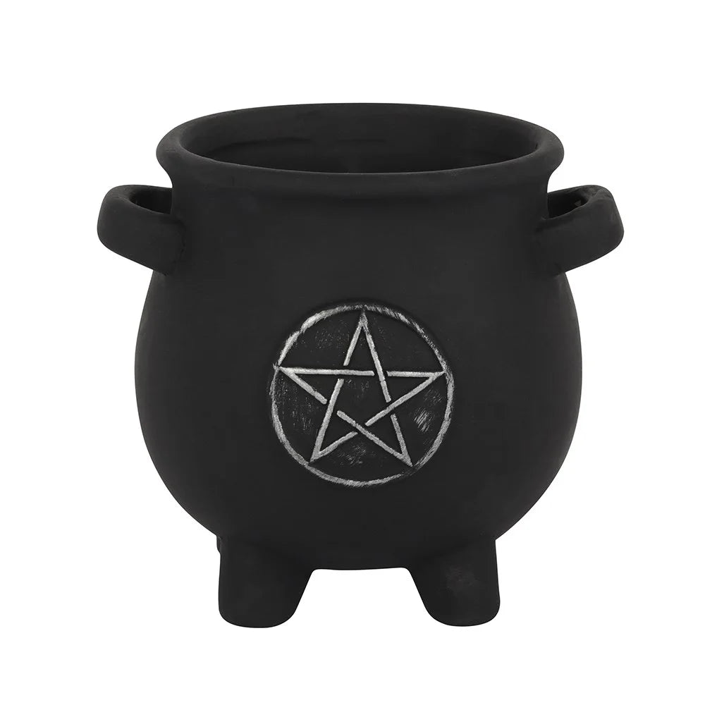 Cauldron Pentagram plant pot