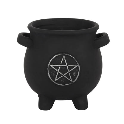 Cauldron Pentagram plant pot
