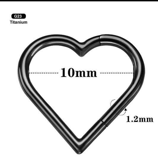 Heart segment seamless piercings jewellery