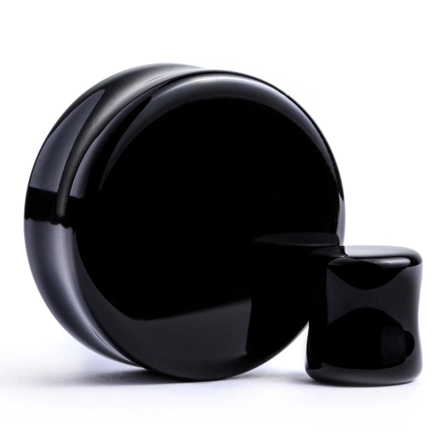 Black Acrylic double flared plug (Single or Pair)
