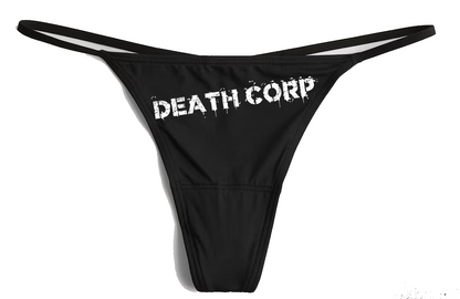 Classic black Death Corp thong