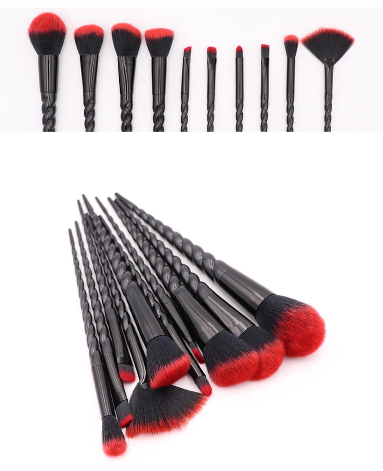 10pcs Gothic Unicorn makeup brush