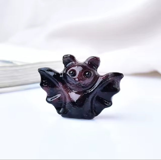 Hand Crafted Crystal Bat Figures