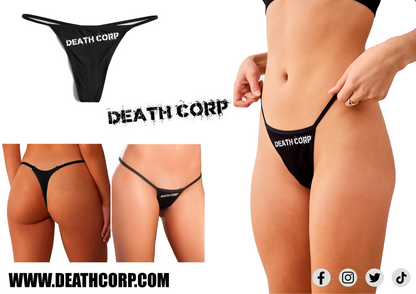 Classic black Death Corp thong