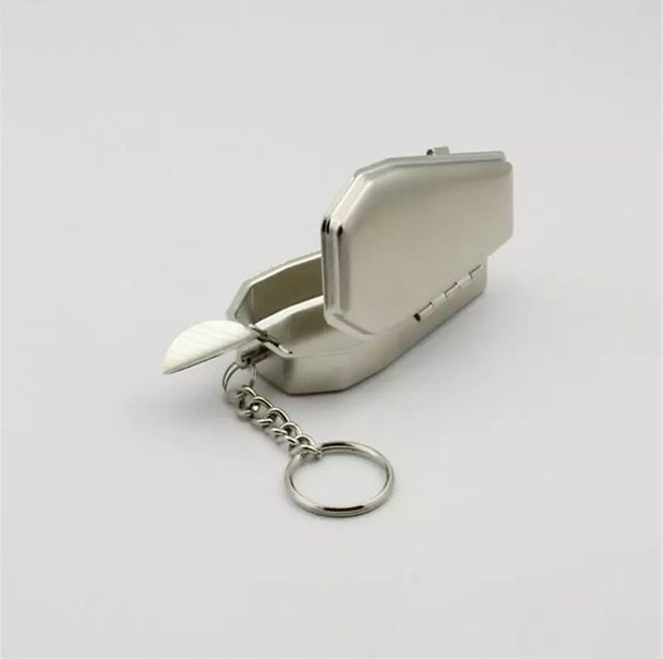 Mini Coffin shaped ashtray KEYRING