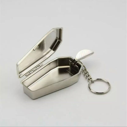 Mini Coffin shaped ashtray KEYRING