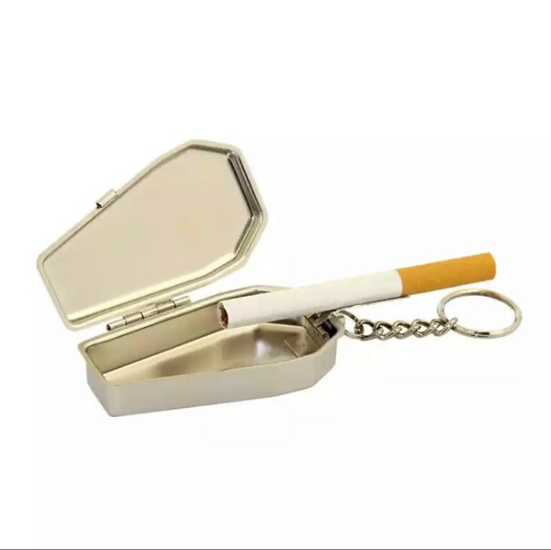 Mini Coffin shaped ashtray KEYRING