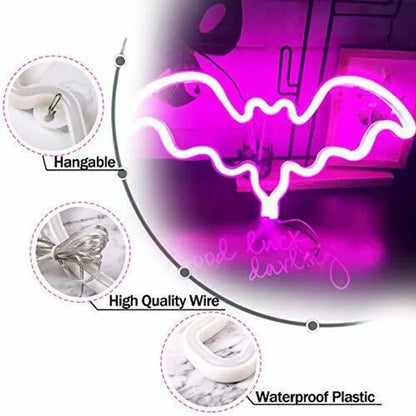 Neon Led bat Wall Light