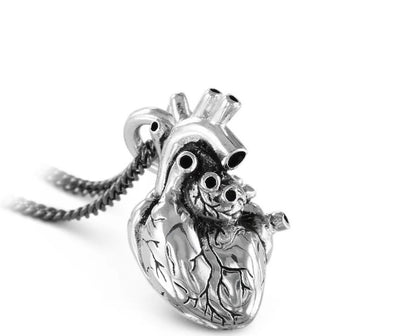 Anatomical Silver plated heart Necklace
