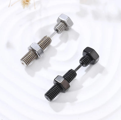 Fake Bolt ear studs