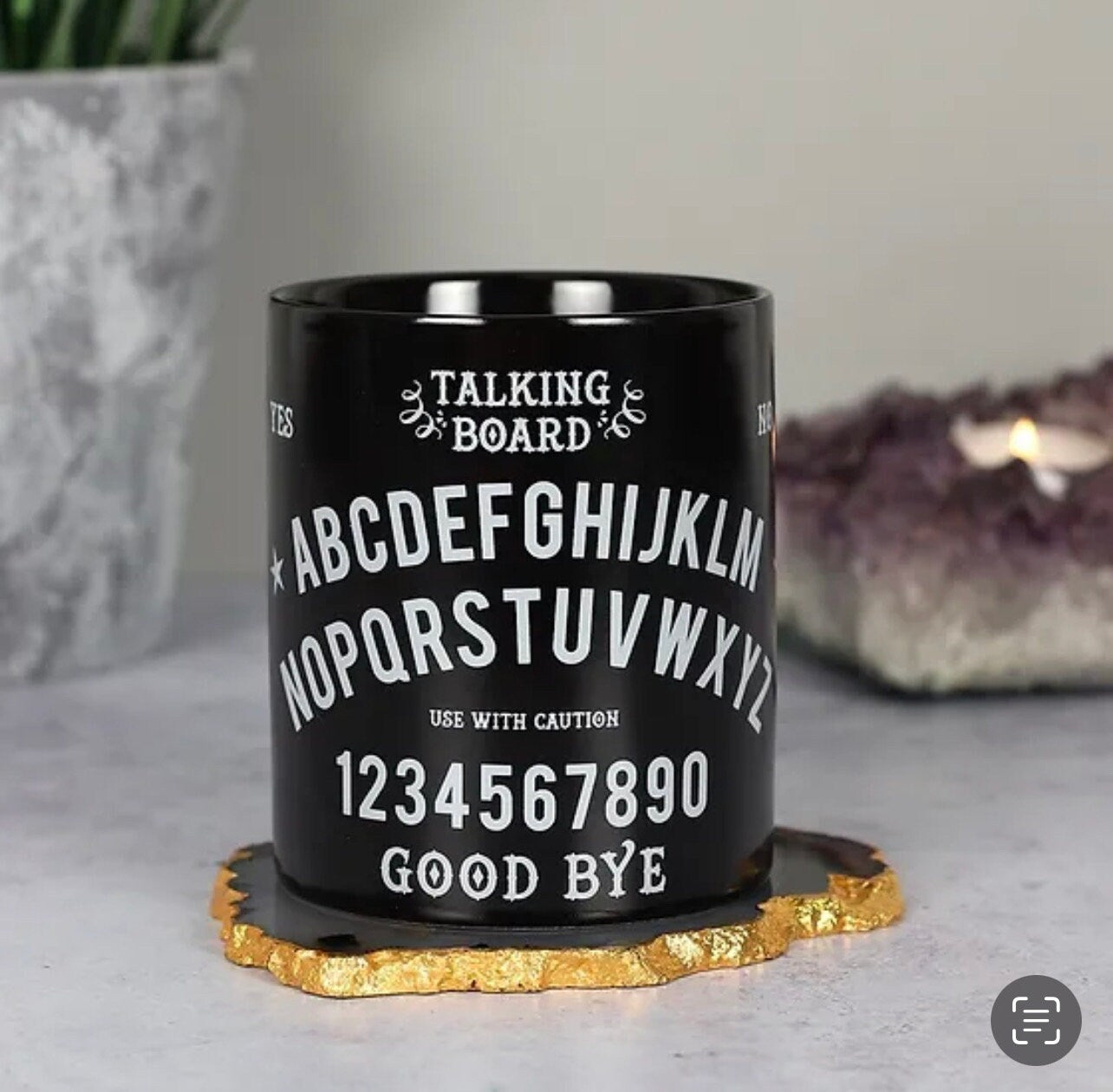 Gothic witch talking board quija mug