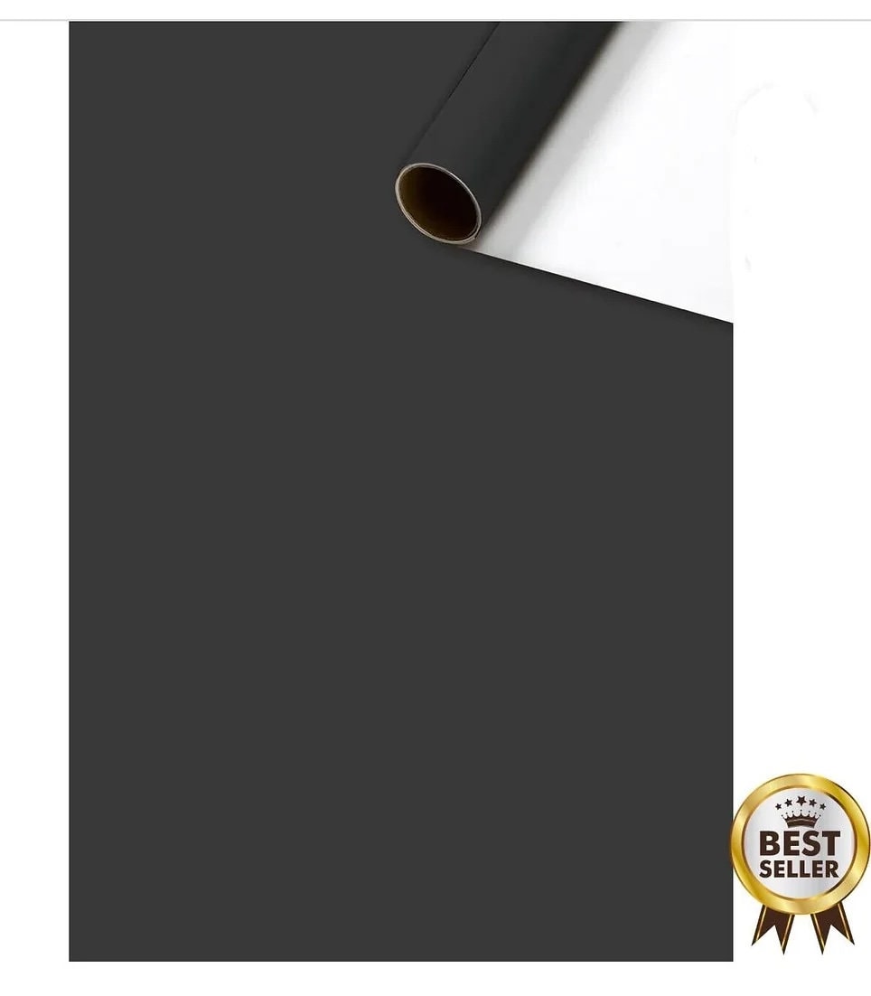 Ultra black wrapping paper (pack of 2)