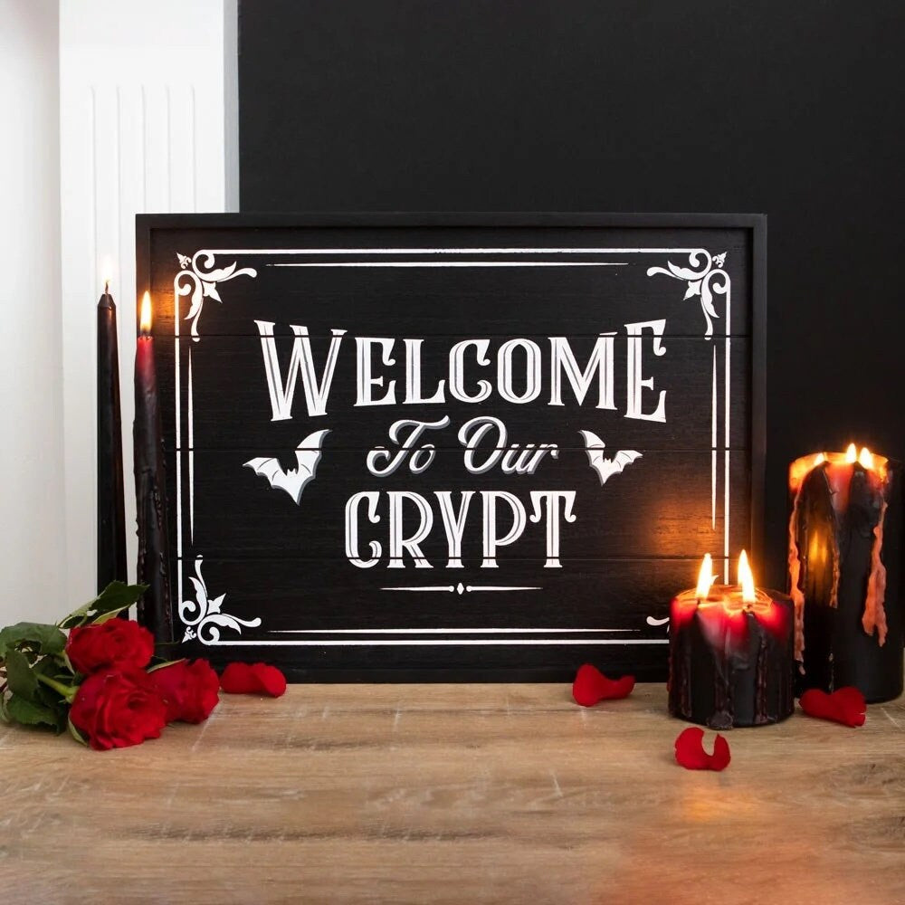 Welcome to Our Crypt Plaque