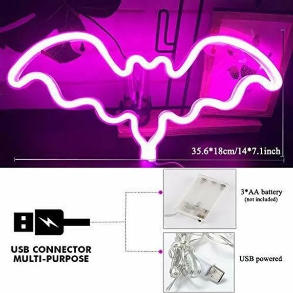 Neon Led bat Wall Light