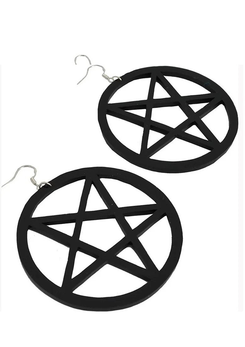 Acrylic pentagram earrings