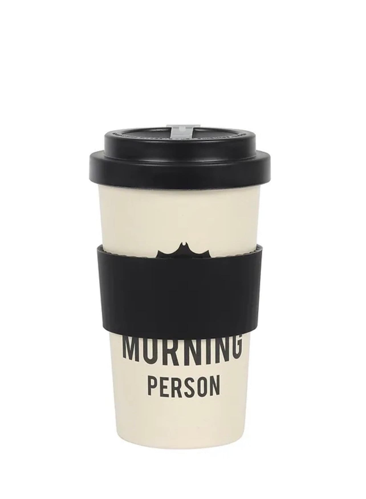 Gothic pagan witch Black not a morning person travel mug
