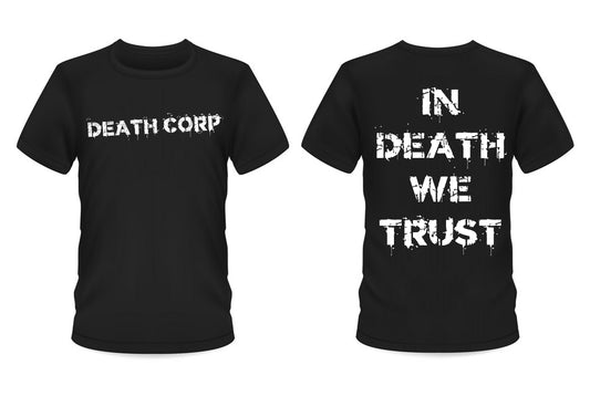 Death Corp - Classic T-shirt "in death we trust' (glow in the dark option)