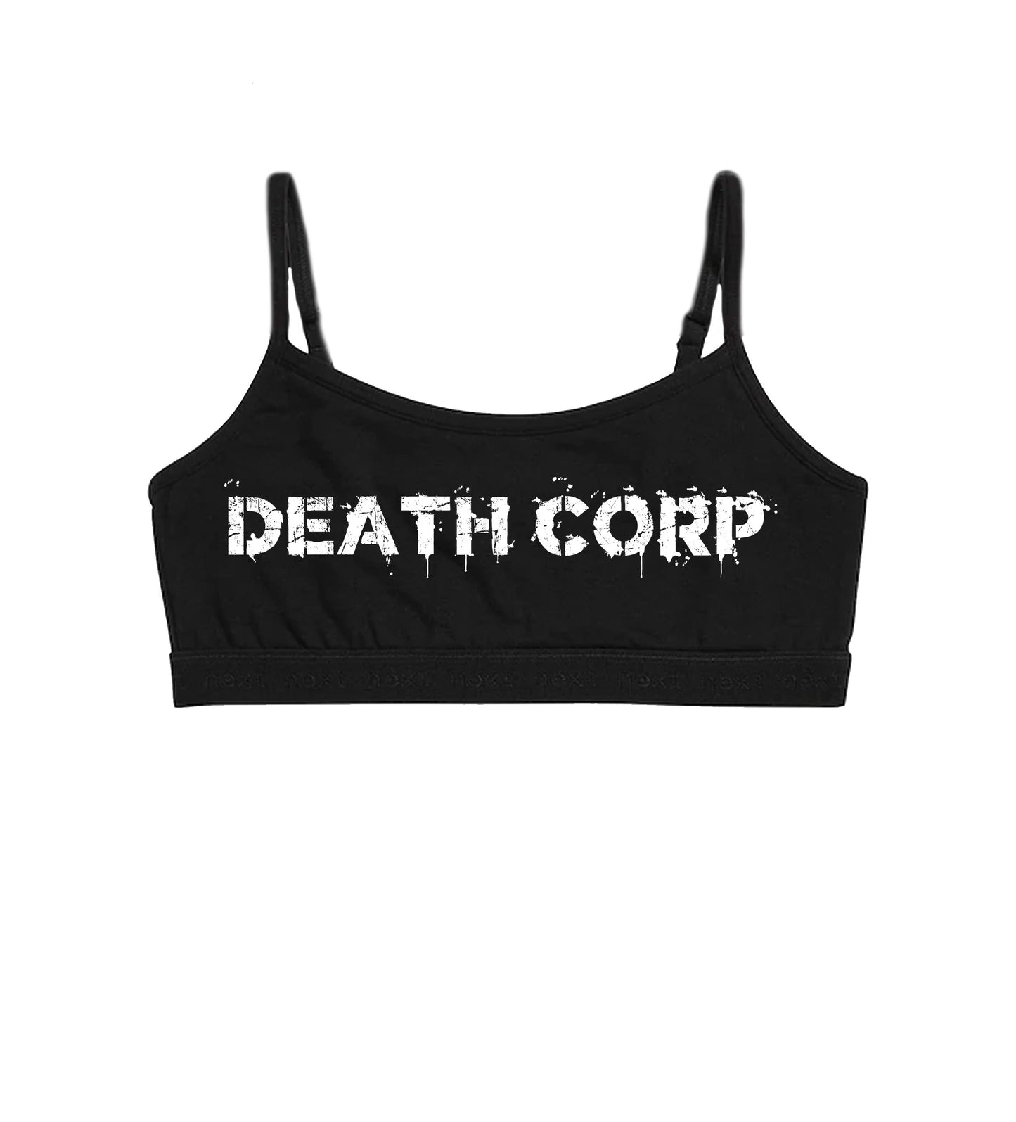 Death Corp - Classic strap cami/ crop (glow in the dark option)