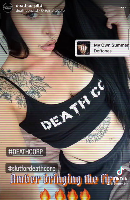 Death Corp - Classic strap cami/ crop (glow in the dark option)