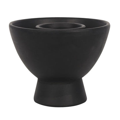 Black Pentagram Terracotta Smudge Bowl