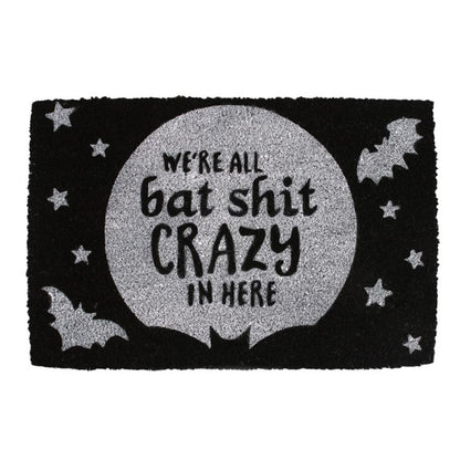 Black Bat Shit Crazy Doormat