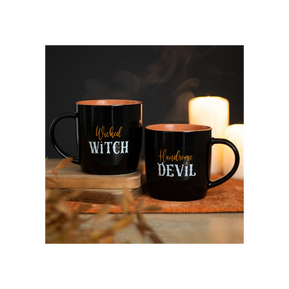 Wicked Witch and Handsome Devil Couples Mug Set