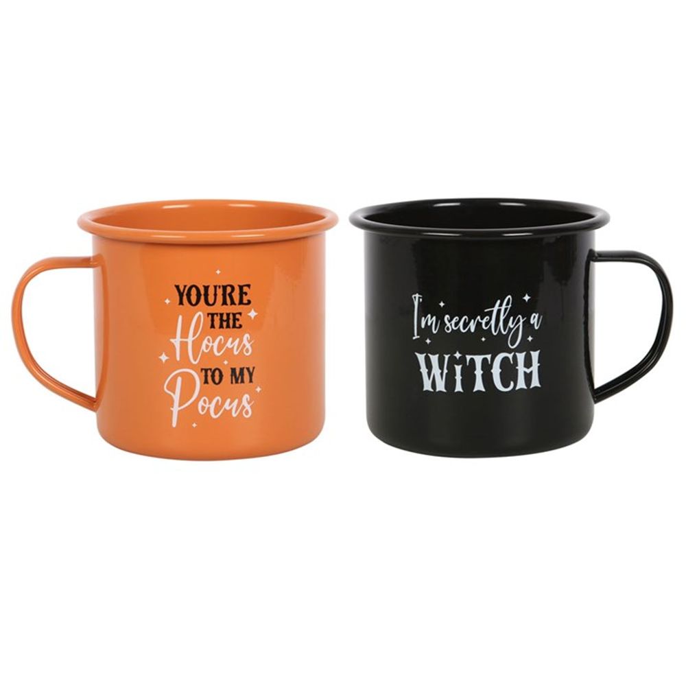 Set of 2 Witchy Enamel Mugs